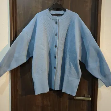 야마다야 Aga 오버 사이즈 가디건 스카이블루