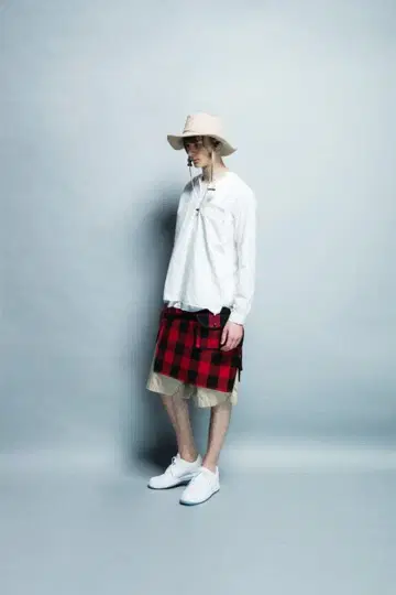 whiz limited 2017 봄/여름 빨간색 체크 apron