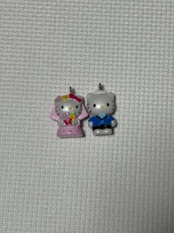 레트로 헬로키티 다니엘 페어 키링 카바야 식품 콜라보 상품 신부 키티