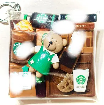 가챠 묶음 판매 카페 데코 부품 곰 브라운 계열 브라운 파우치