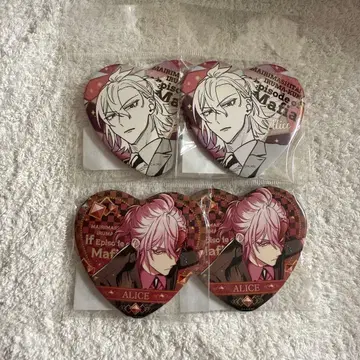 마계의 왕자 if 마피아 앨리스 아키타 서점 하트형 캔뱃지