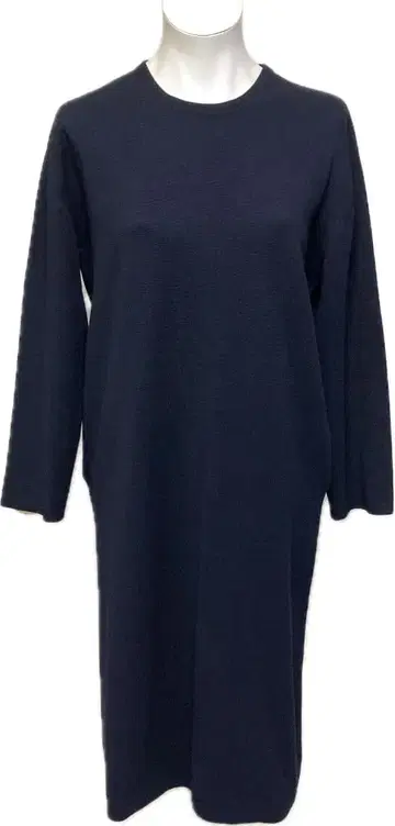 23구 비스코스 니트 심플 롱 원피스 블랙 38