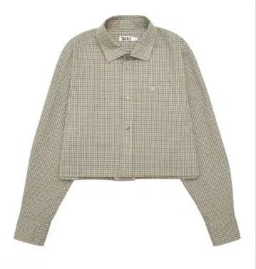 택 포함 새상품 GROVE MAREN CHECK SHIRT 크롭 셔츠