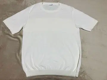 한 점뿐인 종이실 짜임 썸머 니트 화이트 LL