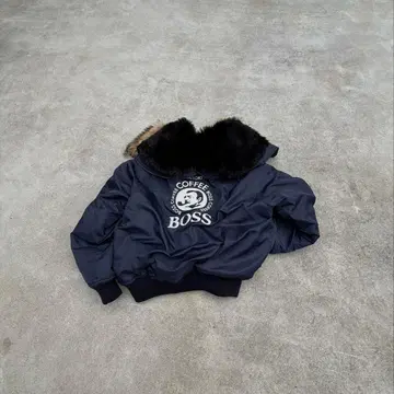 초레어 BOSS N2B 쇼트 기장 플라이트 자켓 구제 의류 vintage