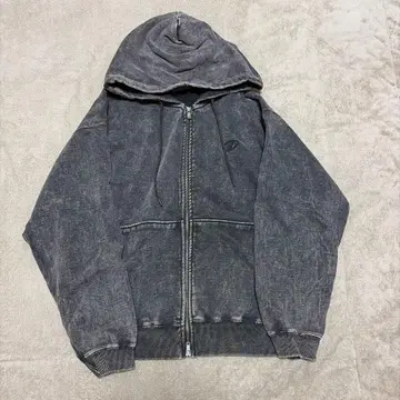 CLEL 다크 그레이 후드 부착 후드티