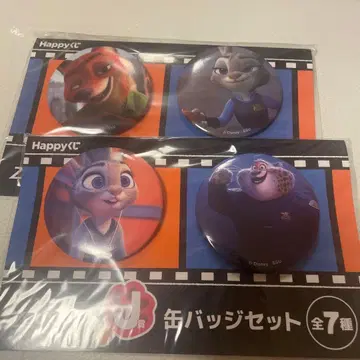 주토피아 캔뱃지 7종 세트