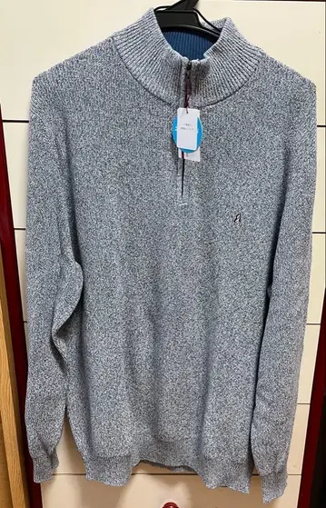 미사용 새상품 허시파피 남성용 지퍼 니트 LL