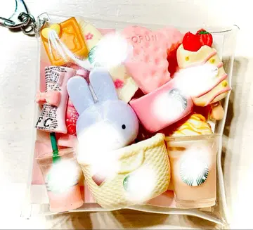 가챠 묶음 판매 카페 토끼 데코 부품 핑크 파우치