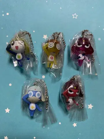 개구리 중사 케로로 마스코트 & 구미 5개 세트