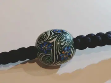 꽃 무늬 겉옷 끈 그린과 파랑 순수 실크 잠자리 볼