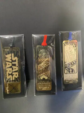 디즈니 STAR WARS 골드 북마크 3개 세트