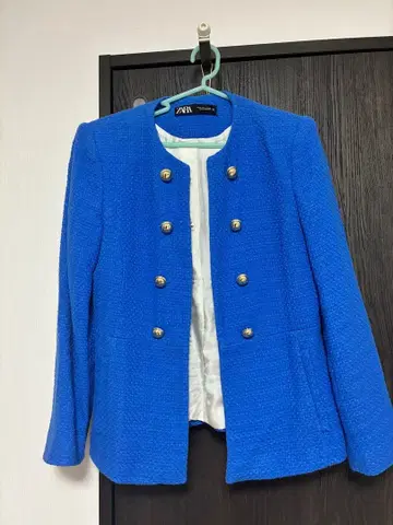 ZARA 파랑 더블 브레스트 자켓