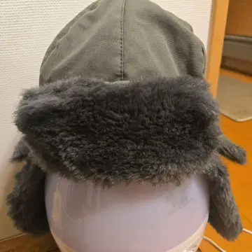 올리브 그린 플라이트 캡 귀도리 포함