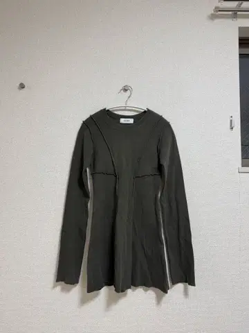 ACLENT 플레어 리브 니트 원피스 FreeSize