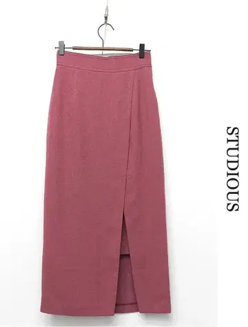 A416/새상품급 STUDIOUS 하이 트위스트 슬릿 롱 스커트 0 핑크