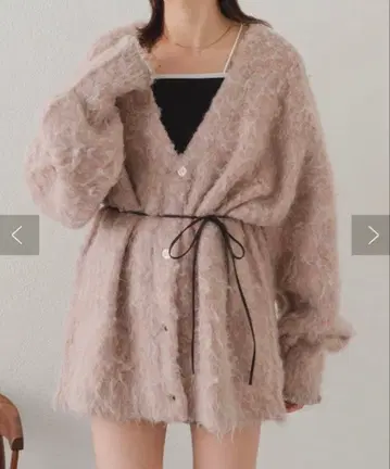 kastane 카스타네 울 혼방 샤기 가디건