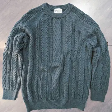 GREEN LABEL RELAXING 케이블 니트 M 사이즈 다크 그린