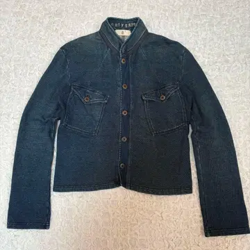 45r 인디고 염색 맨투맨 자켓