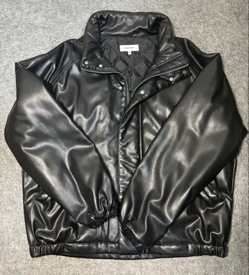 MONO-MART 오버 사이즈 안감 퀼팅 트랙 블루종 블랙