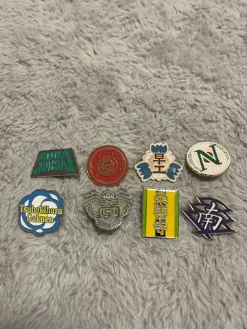 하이큐 스쿨 아이콘 핀즈 학교 휘장 8개 세트