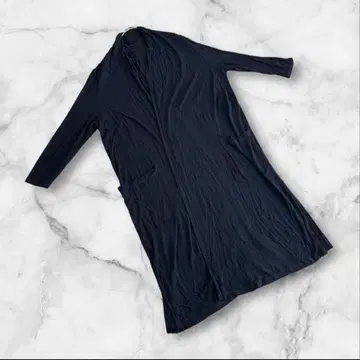 루니 롱 가디건 블랙 레이온 100% 프리 사이즈