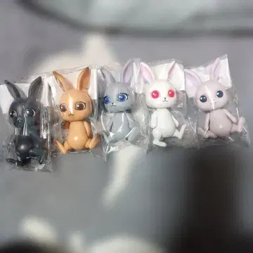 토끼 캡슐 토이 피규어 세트 5종