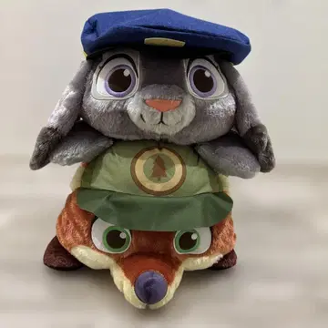 남코 한정판 주토피아 주디 닉 2체 세트 눕기 라지 봉제 인형