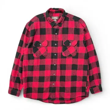 아웃도어 버팔로 체크 패턴 헤비 플란넬 플란넬 셔츠 긴팔 셔츠