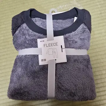 유니클로 플리스 상하의 세트 룸웨어 M 사이즈 그레이 파자마