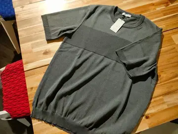 한 점뿐인 일본 종이 직조 썸머 니트 LL 그레이