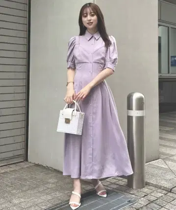 택 포함 새상품 rienda 뷔스티에 콤비 플레어 라인 OP 원피스