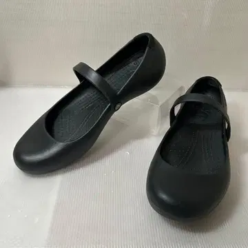 새상품급 CROCS 앨리스 워크 블랙 스트랩 W10 단종 26cm