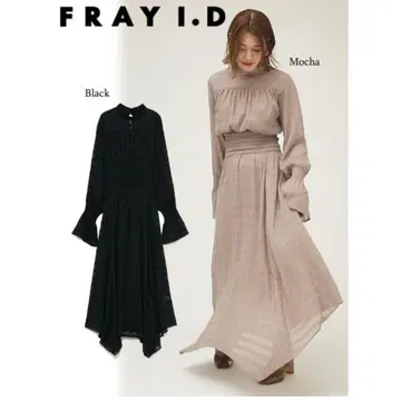 FRAY I.D 프레이 아이디 허리 셔링 컷 블랙