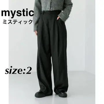 mystic 미스틱 NEW 슬랙스 와이드 팬츠 블랙 팬츠