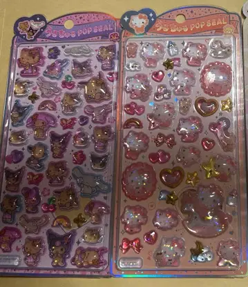 우루츄루 팝 씰 일광화상 헬로키티 봉봉 드롭 씰