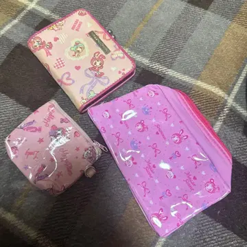 메조피아노 캐릭터 패턴 파우치 세트