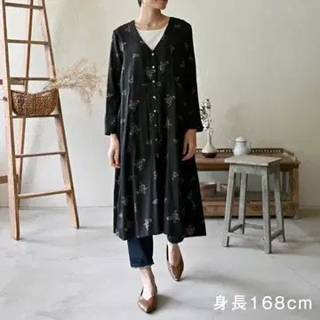 시삼 공방 sisam 인도 프론트 오픈 원피스 오가닉 코튼