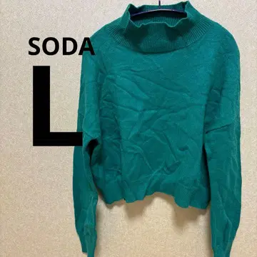 SODA 그린 니트 스웨터 38(L)