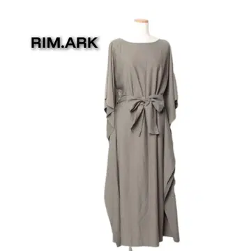 RIM.ARK 라이트 카키 돌먼 슬리브 원피스 F kersey