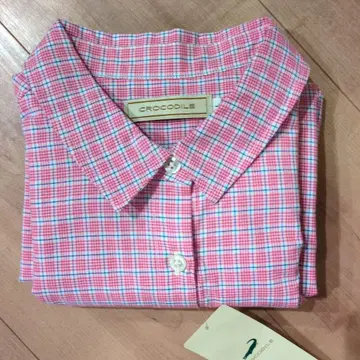 CROCODILE 빨간색 체크 셔츠