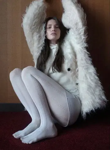 CLANE BI COLOR SHAGGY KNIT CARDIGAN