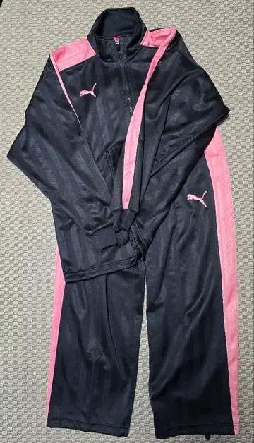 PUMA 차콜 그레이/핑크 저지