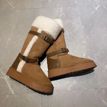 브라운 스웨이드 롱 어그 부츠