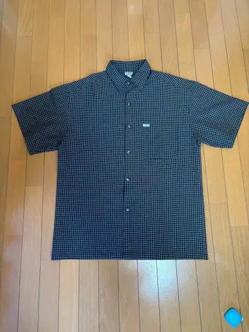 연말 세일 USA제 Cal Top 반팔 셔츠 블랙과 화이트 체크 무늬