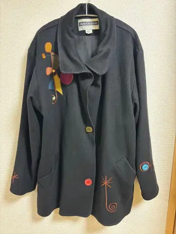 자수 디자인 울 자켓 구제 의류