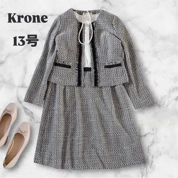 5 [새상품급] 빅 사이즈 krone 트위드 원피스 셋업 수트