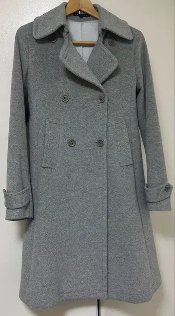 띠어리 코트 그레이 롱 코트 2 라이트 그레이