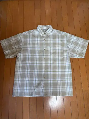 연말 세일! USA제 베이지 계열 체크 반팔 셔츠