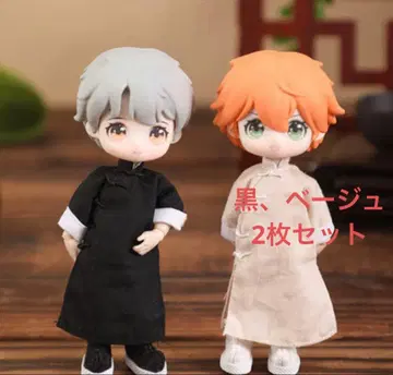 오비츠11 넨도로이드 피코니모p 차이나 중화 의류 드레스 블랙 베이지